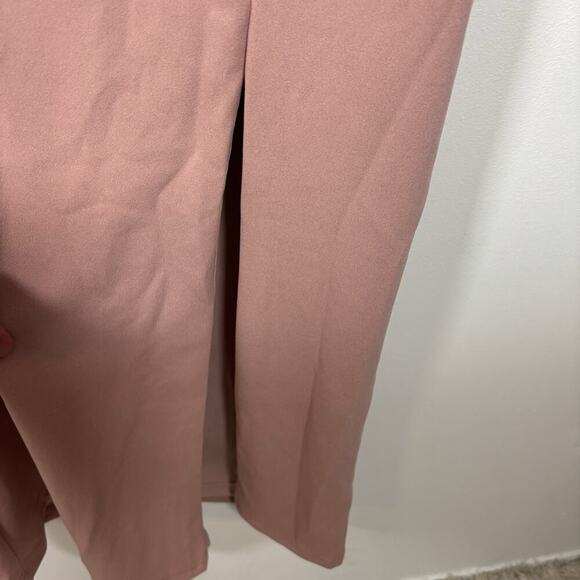Lulus Cocktail Club One Shoulder Dress XL Dusty Pink Blush Fitted Crepe NWT - Picture 5 of 10